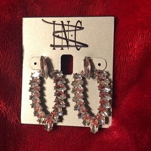 Crystal “door knocker” earrings